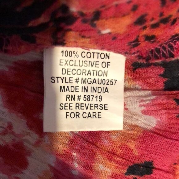 Notations Boho Loose Fit Short Sleeve Top L - Picture 8 of 10